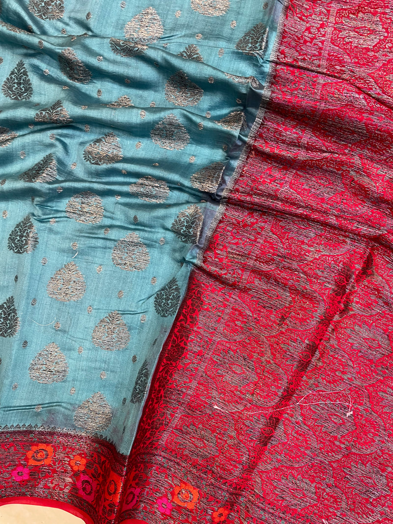 Pure Chiniya Silk Handloom Banarasi Saree - The Handlooms