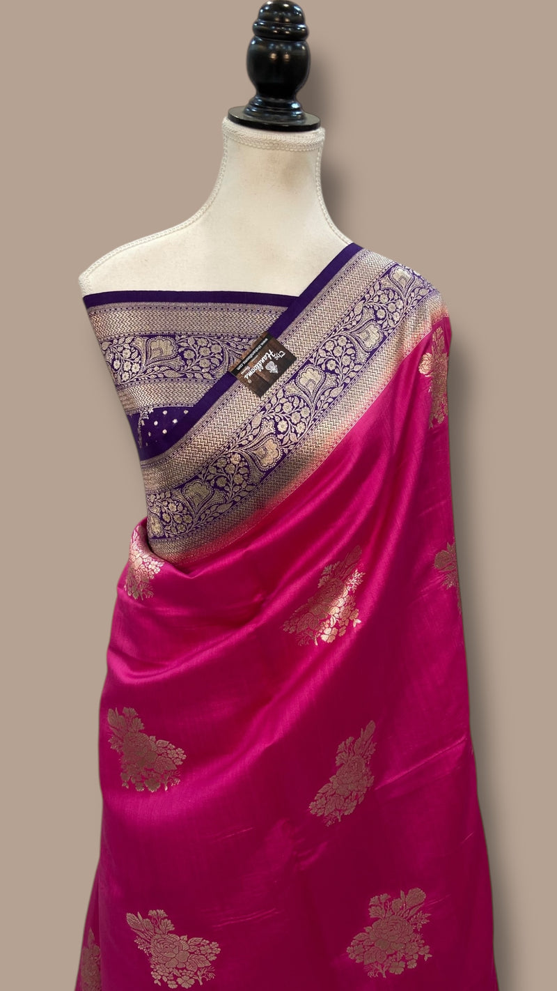 Pure Chiniya Silk Handloom Banarasi Saree - The Handlooms
