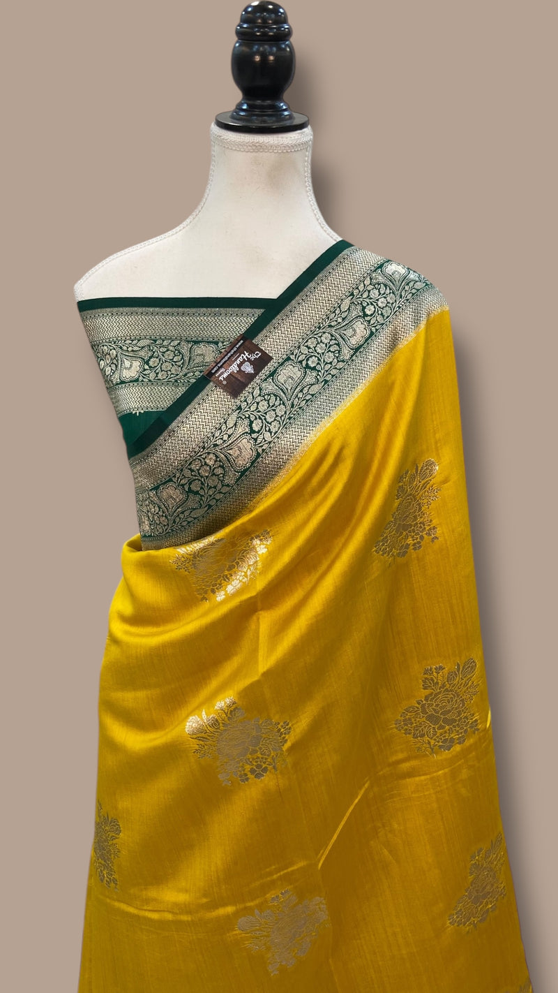 Pure Chiniya Silk Handloom Banarasi Saree - The Handlooms