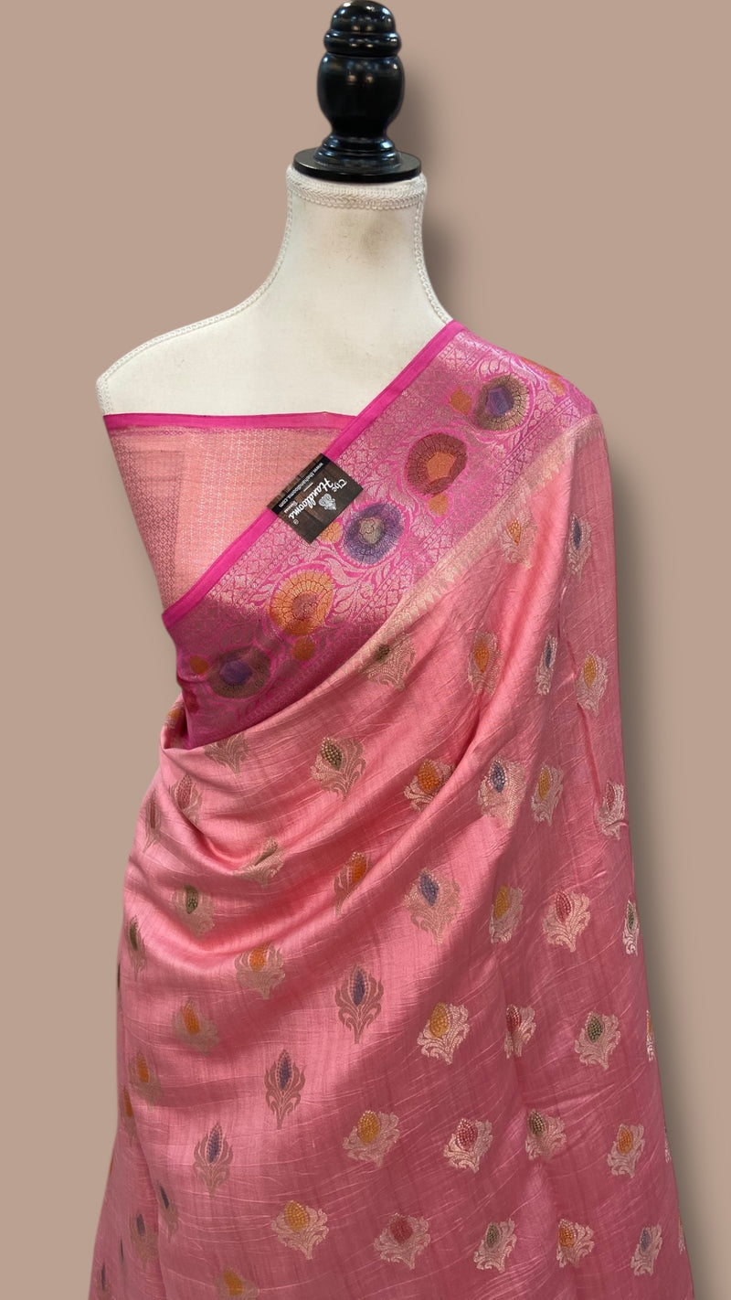 Pure Chiniya Silk Handloom Banarasi Saree - The Handlooms
