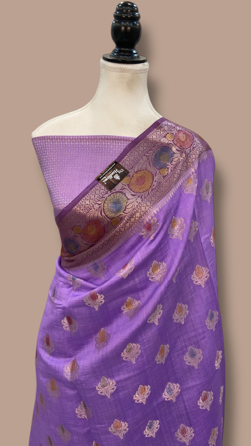 Pure Chiniya Silk Handloom Banarasi Saree - The Handlooms