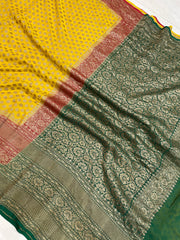 Pure Khaddi Georgette Banarasi Saree -  Antique zari - The Handlooms