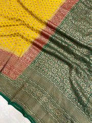 Pure Khaddi Georgette Banarasi Saree -  Antique zari - The Handlooms
