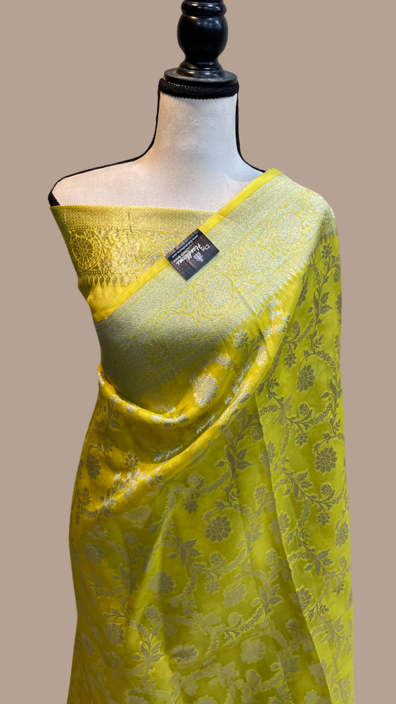 Pure Kora Handloom Banarasi Saree - The Handlooms