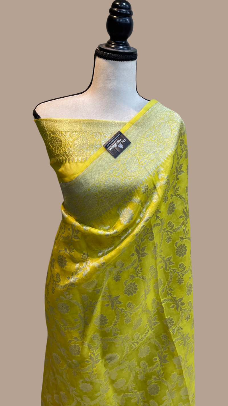 Pure Kora Handloom Banarasi Saree - The Handlooms