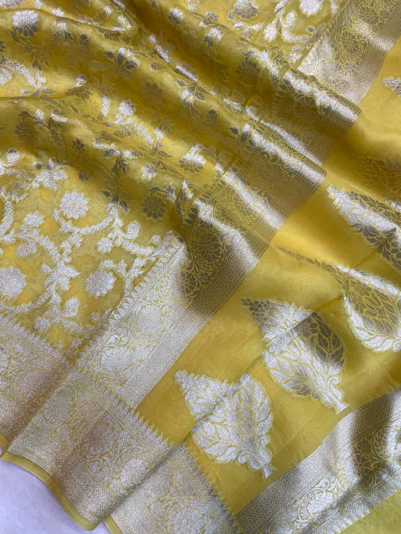 Pure Kora Handloom Banarasi Saree - The Handlooms