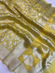 Pure Kora Handloom Banarasi Saree - The Handlooms