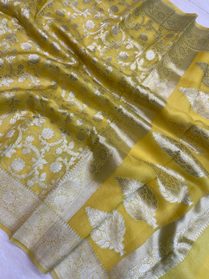 Pure Kora Handloom Banarasi Saree - The Handlooms