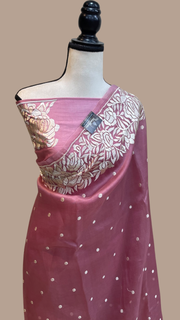 Pure Organza Chikankari Handloom Banarasi Saree - The Handlooms