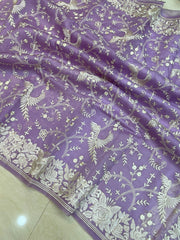 Pure Organza Chikankari Handloom Banarasi Saree - The Handlooms