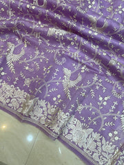 Pure Organza Chikankari Handloom Banarasi Saree - The Handlooms
