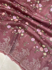 Pure Organza Chikankari Handloom Banarasi Saree - The Handlooms
