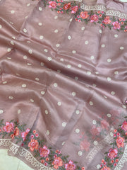 Pure Organza Chikankari Handloom Banarasi Saree - The Handlooms