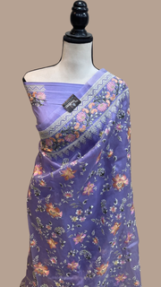 Pure Organza Chikankari Handloom Banarasi Saree - The Handlooms