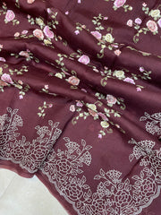 Pure Organza Chikankari Handloom Banarasi Saree - The Handlooms