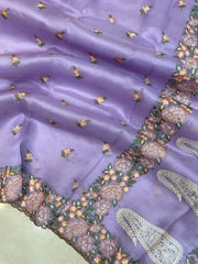 Pure Organza Chikankari Handloom Banarasi Saree - The Handlooms