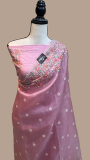 Pure organza Chikankari Handloom Banarasi Saree - The Handlooms