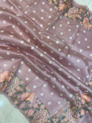Pure organza Chikankari Handloom Banarasi Saree - The Handlooms