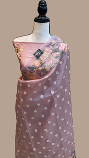 Pure organza Chikankari Handloom Banarasi Saree - The Handlooms