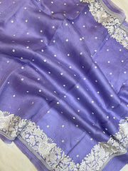 Pure organza Chikankari Handloom Banarasi Saree - The Handlooms