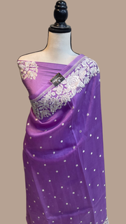 Pure organza Chikankari Handloom Banarasi Saree - The Handlooms