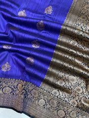 Pure Tussar Silk Handloom Banarasi Saree - The Handlooms