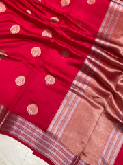Pure Chiniya Silk Khaddi Handloom Banarasi Saree - The Handlooms