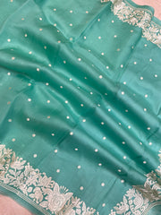 Pure organza Chikankari Handloom Banarasi Saree - The Handlooms