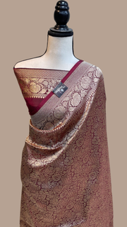 Pure Katan Silk Banarasi Handloom Saree - Tanchui Brocade - The Handlooms
