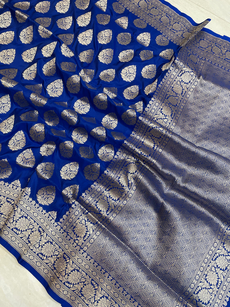 Pure Katan Silk Banarasi Handloom Saree - All Over Jaal Work - The Handlooms