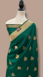 Pure Katan Silk Banarasi Handloom Saree - All over Kadua motifs - The Handlooms