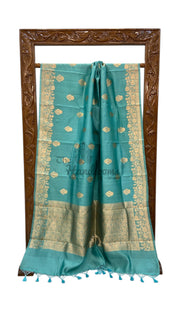 Pure Katan Silk Banarasi Handloom Saree - All over Kadua motifs - The Handlooms