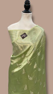 Pure Mango Silk Banarasi Handloom Saree - The Handlooms