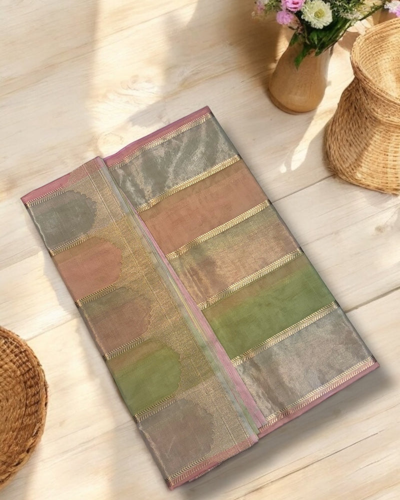 Rangkat Pure Kora Handloom Banarasi Saree - The Handlooms