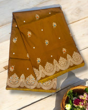 Pure Katan Silk Banarasi Handloom Saree - All over Sona Roopa Kadua motifs - The Handlooms
