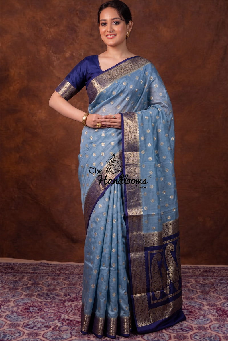Pure Tussar Silk Handloom Banarasi Saree