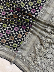 Khaddi Georgette Banarasi Saree - water zari - The Handlooms