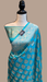 Aqua Blue Pure Katan Silk Banarasi Handloom Saree - All over Jaal work - The Handlooms