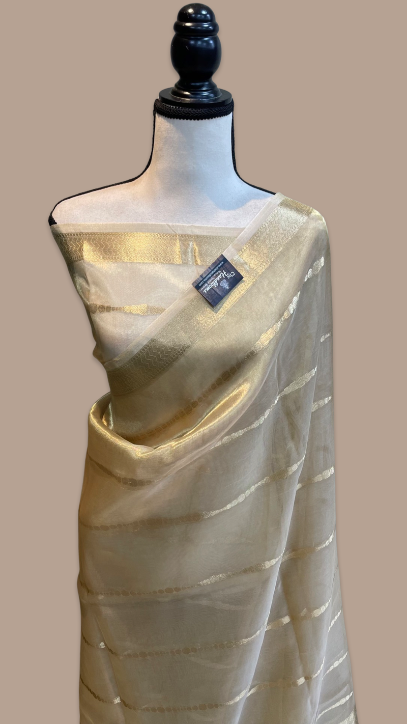Pure Kora Tissue Handloom Banarasi Saree - The Handlooms
