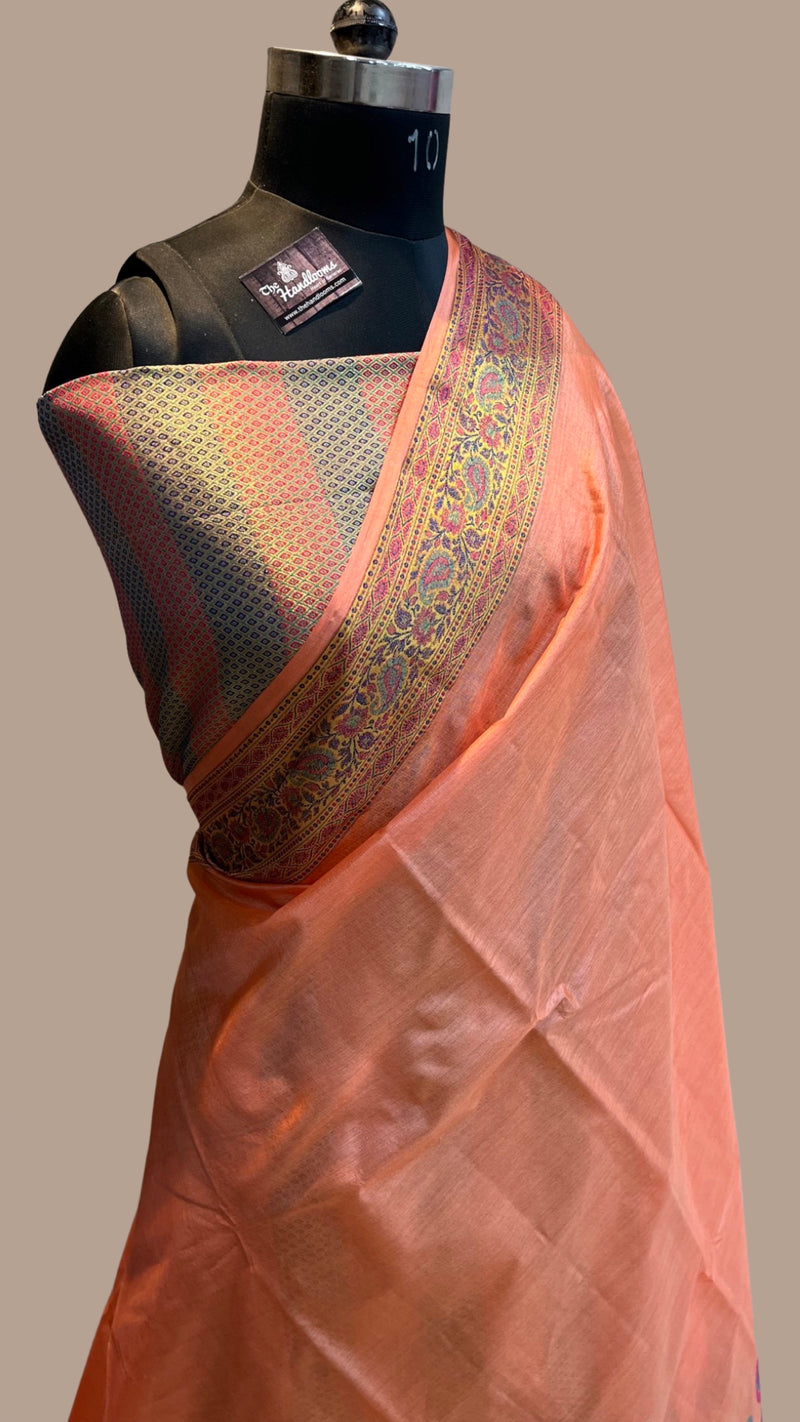 Pure Tussar Silk Handloom Banarasi Saree - The Handlooms