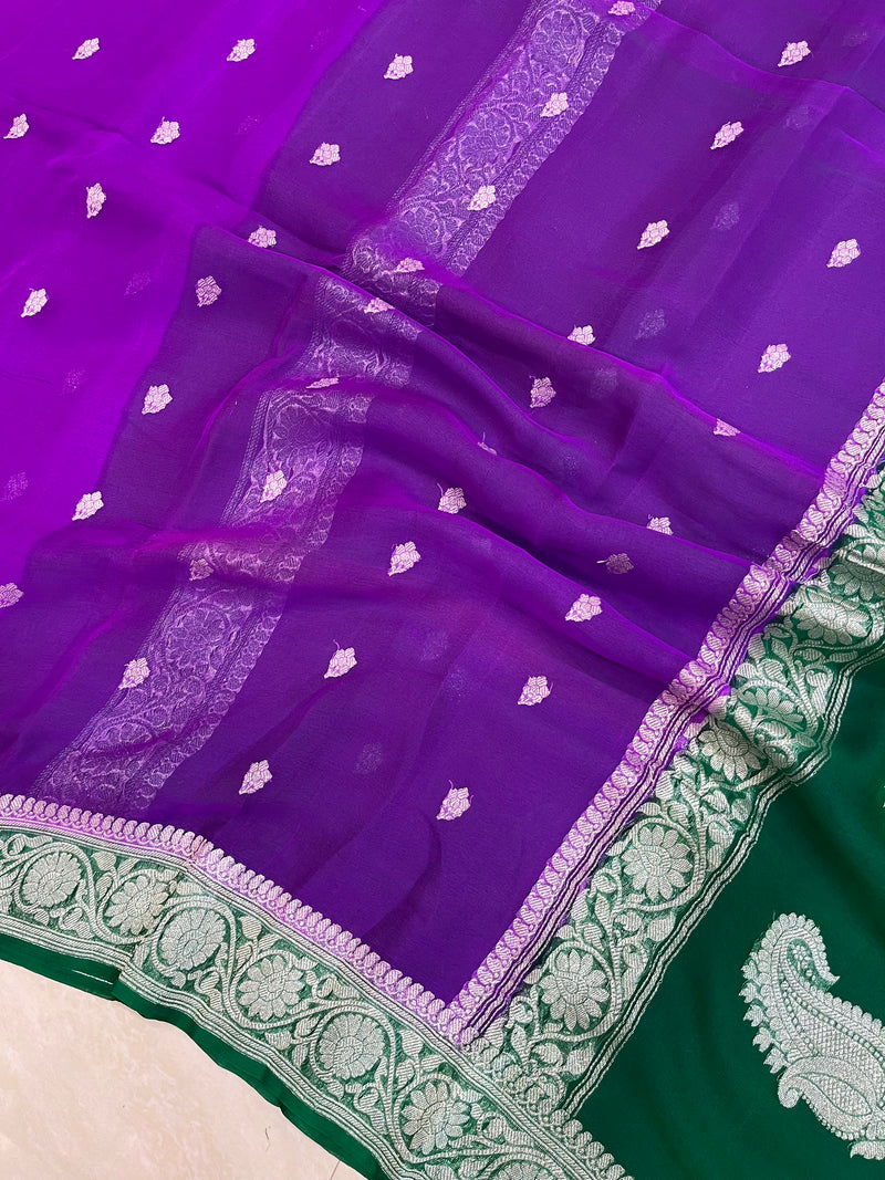 Pure Georgette Banarasi Saree - The Handlooms