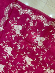 Pure Organza Chikankari Handloom Banarasi Saree - The Handlooms