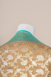 Pure Khaddi Georgette Dupatta - water zari - The Handlooms