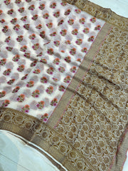 Pure Chiffon Khaddi Banarasi Saree - The Handlooms