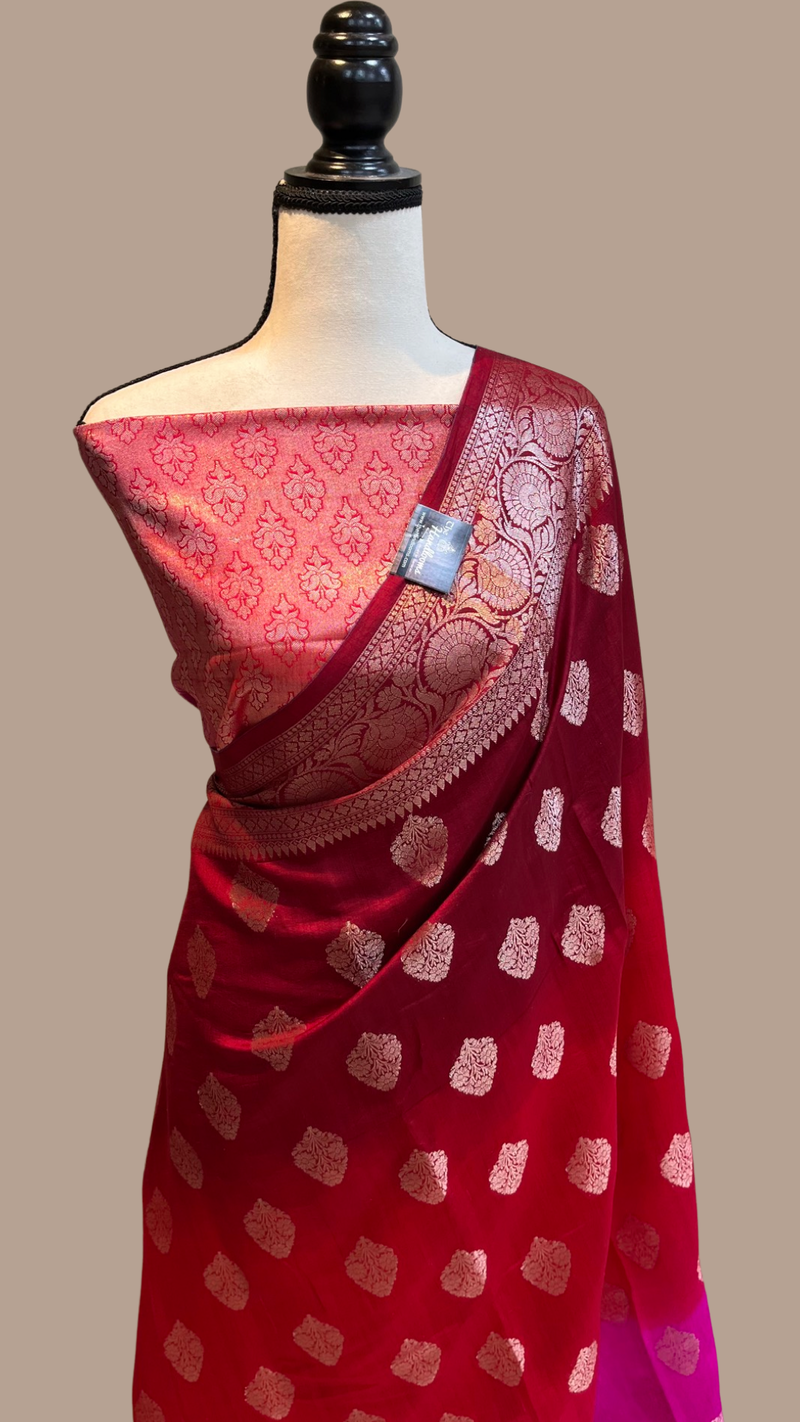 Pure Chiniya Silk Handloom Banarasi Saree - The Handlooms
