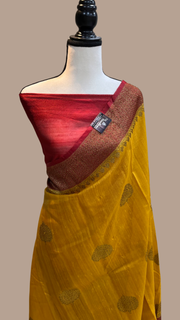 Pure Tussar Silk Handloom Banarasi Saree - The Handlooms