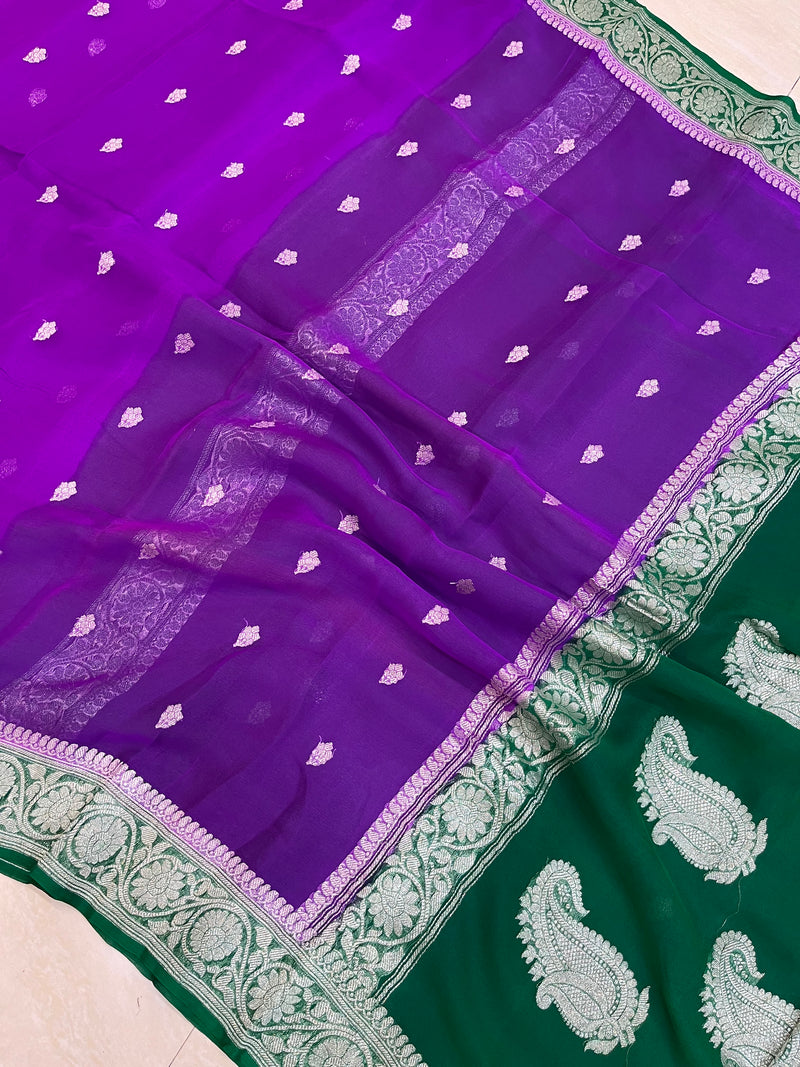 Pure Georgette Banarasi Saree - The Handlooms