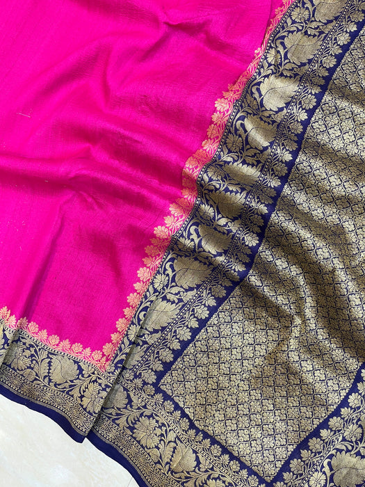 Tussar Georgette Handloom Banarasi Saree - The Handlooms
