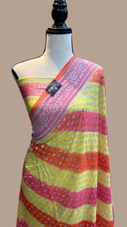 Khaddi Georgette Banarasi Saree - water zari - The Handlooms