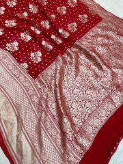 Khaddi Georgette Handloom Banarasi Saree - The Handlooms